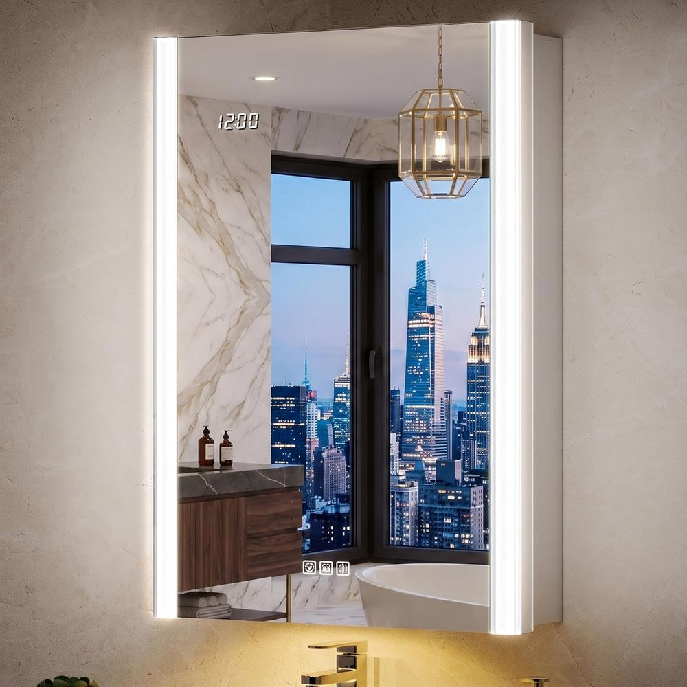 Smart Home Living - 20x32 Beleuchteter Medizinschrank-Spiegel mit Lichtern &
