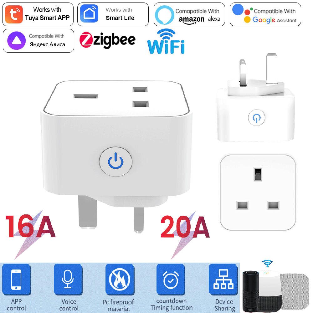 Smart Home Zigbee Gateway - Tuya Smart Steckdose 16A/20A WiFi oder