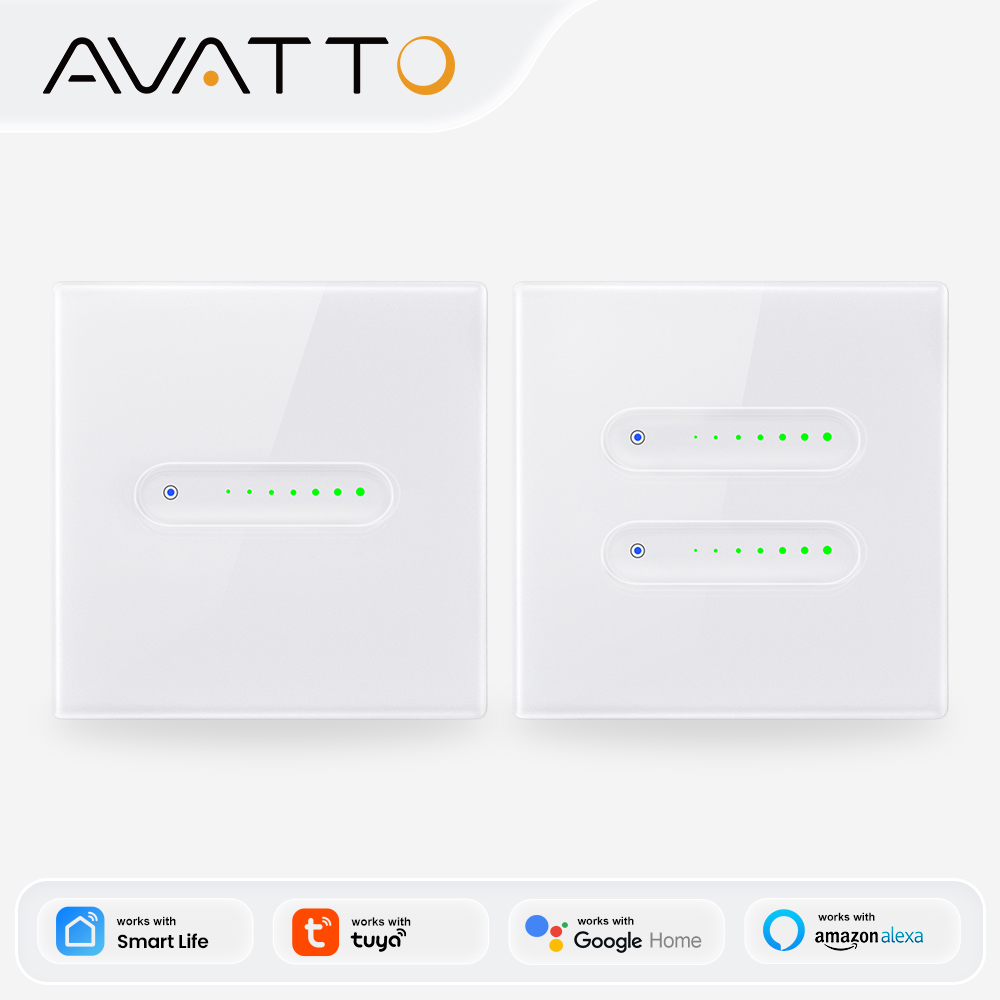 Smart Home Touchscreen Control Panel - AVATTO WiFi 1/2 Gang Smart Dimmer-Schalter,
