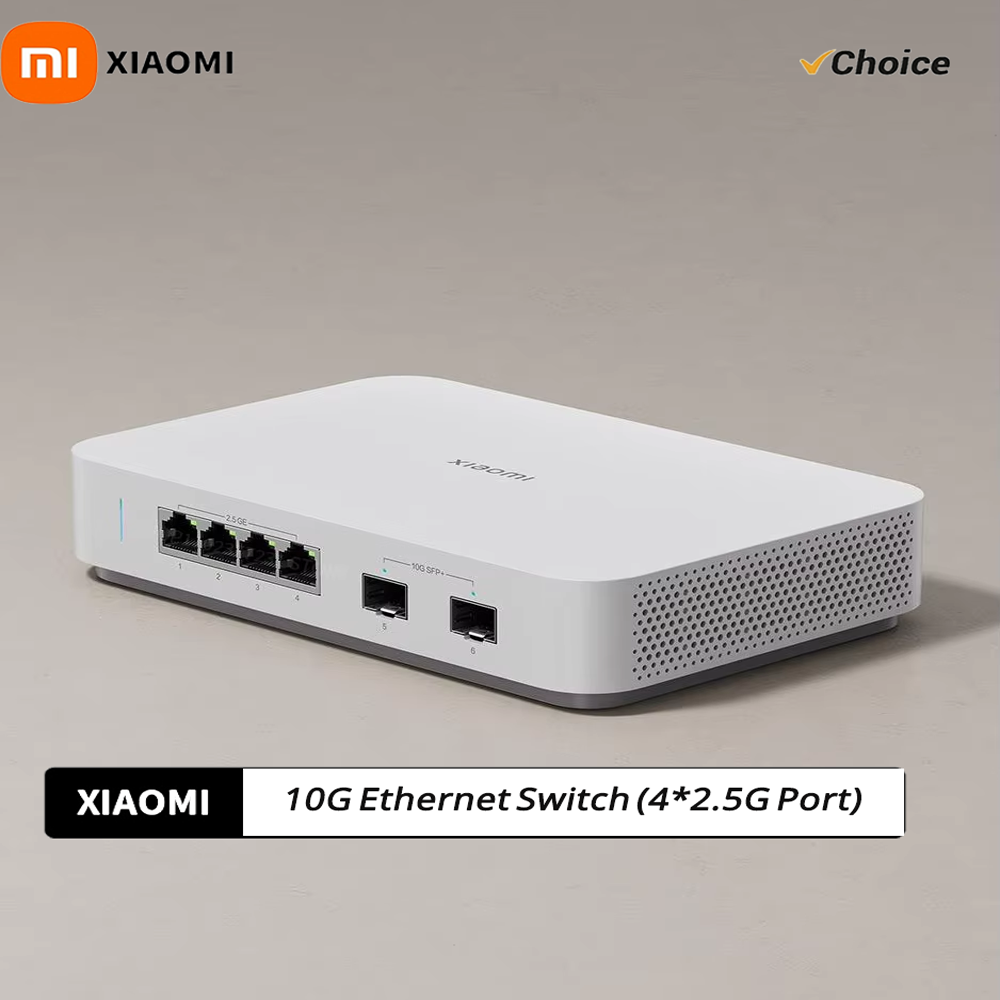 Smart Home Hub 2 - NEUER Xiaomi 10G Ethernet-Switch 4×2.5G+2×10GMbps Mini-Netzwerk-Switches