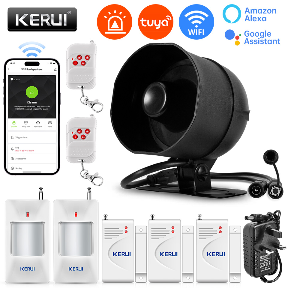 Smart Home Vimar - KERUI 120 dB Sirenen-Alarmsystem WiFi Tuya