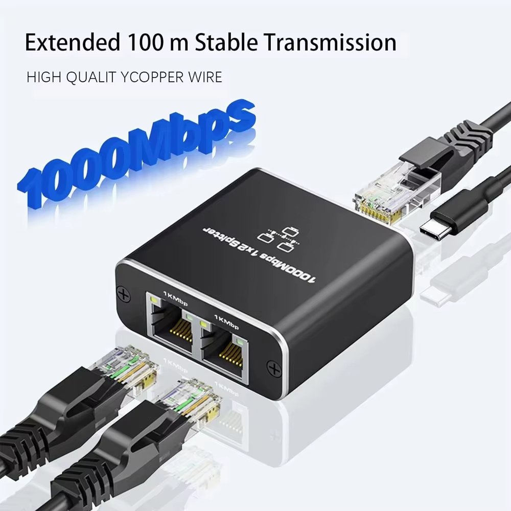 Smart Home Hub 2 - Netzwerk-Splitter 1000 Mbit/s Hub 1 auf