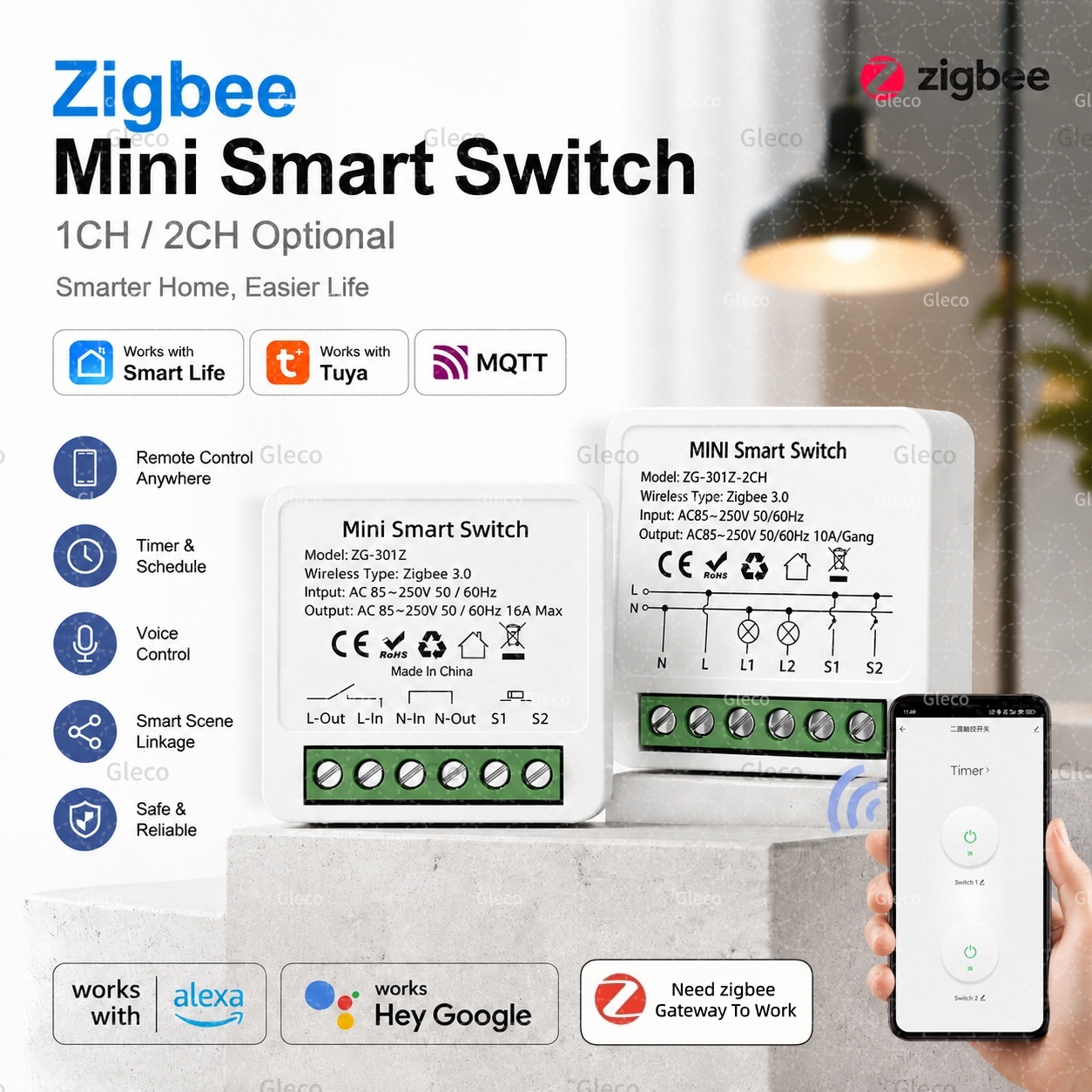 Zigbee Tuya Smart Switch Smart – Smart Home Zigbee Gateway Bewertung und Preis