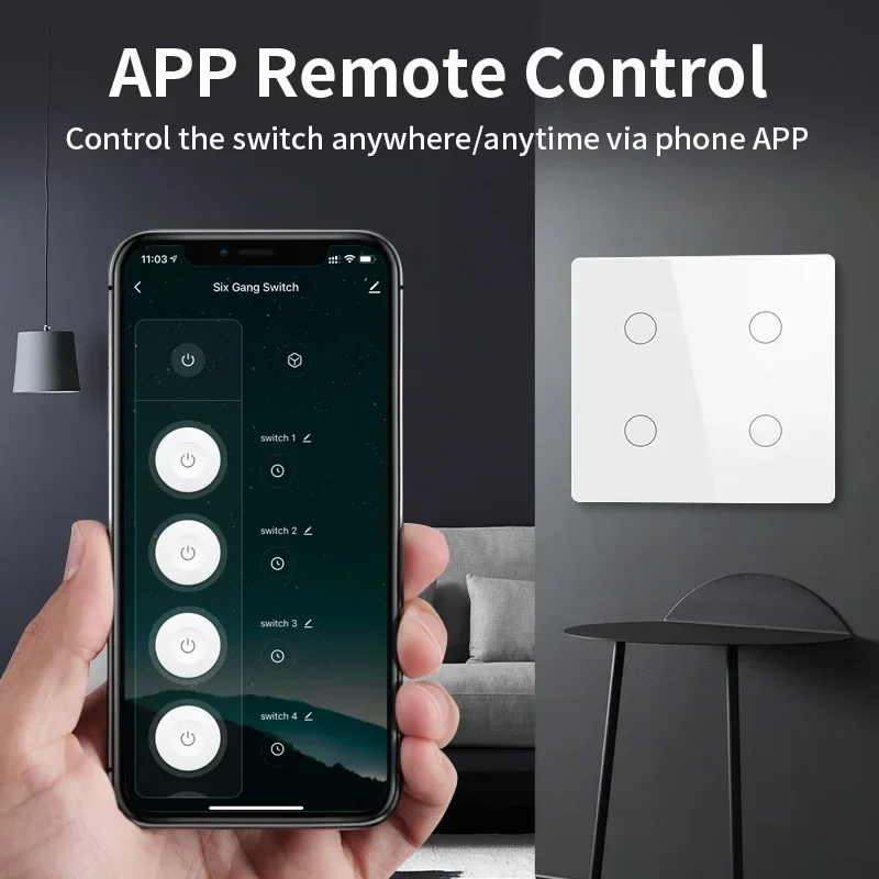TNCE Tuya WiFi Brasilien 4x4 W – Smart Home Touchscreen Control Panel Bewertung und Preis
