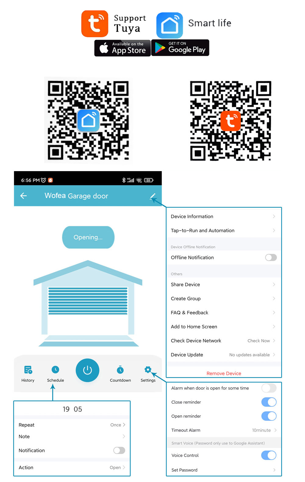 Wofea Tuya Smart WIFI 2.4G Gar – Smart Home Vimar Bewertung und Preis